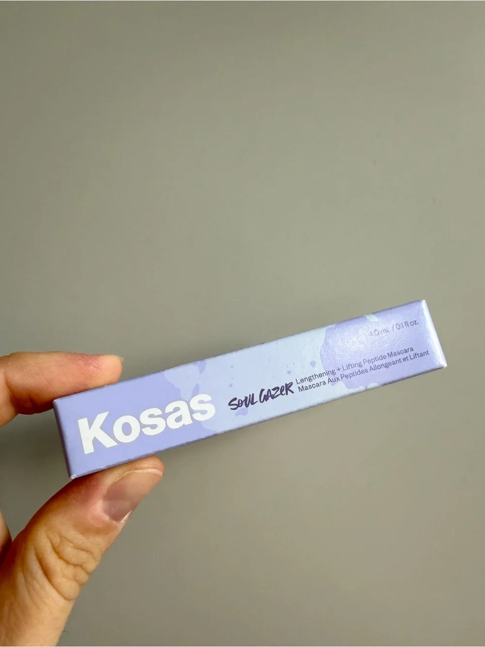 Kosas Soul Gazer lengthening lifting peptide black lash mascara in Noir Intense